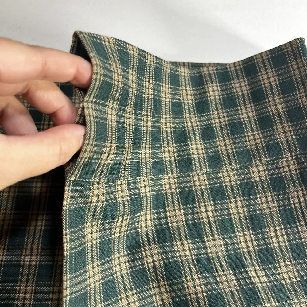 Park Designs Green Plaid Cafe Tier Window Curtain Single Panel 35x23 Dual Pocket